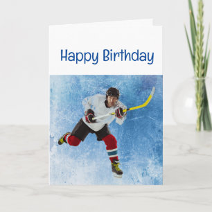 Carte Joyeux anniversaire de hockey sur glace Sport