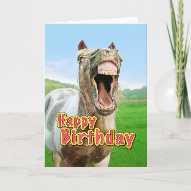Carte Joyeux anniversaire de la Happy horse (Devant)