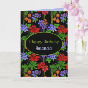 Carte Joyeux Anniversaire de la jungle tropicale jamaïca