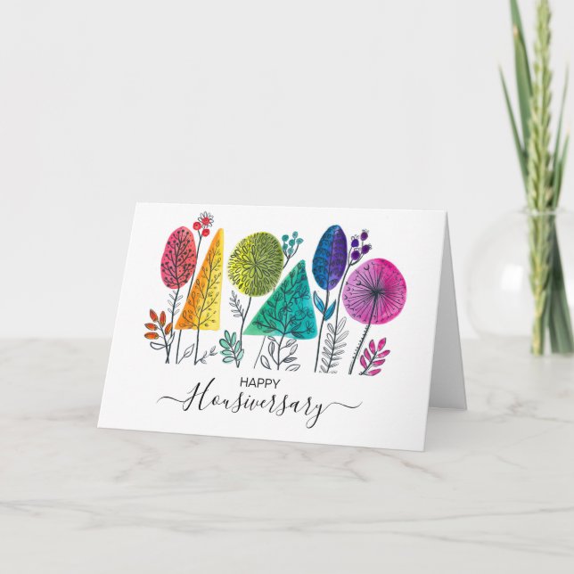Carte Joyeux anniversaire de la maison aiguillage housiv (Devant)