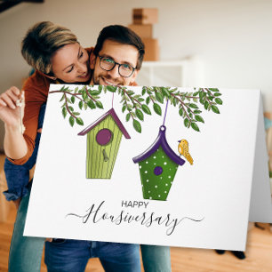 Carte Joyeux anniversaire de la maison aiguillage housiv