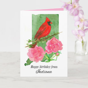 Carte Joyeux anniversaire de la part des fleurs de pivoi