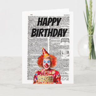 Carte Joyeux Anniversaire de la part du Clown