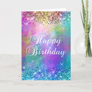 Carte Joyeux anniversaire de la Parties scintillant de s