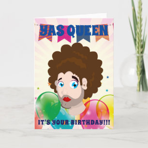 Carte Joyeux anniversaire de la reine Yas