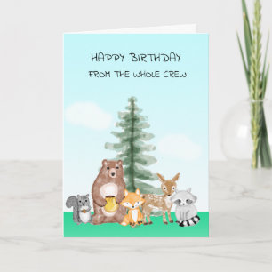 Carte Joyeux anniversaire de l'équipage entier