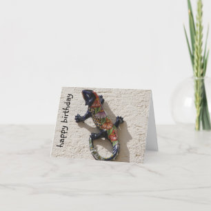 Carte joyeux anniversaire de lézard