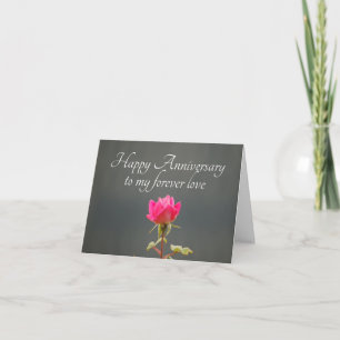 Carte Joyeux anniversaire de ma photo de mon rose Foreve