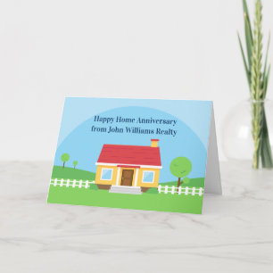 Carte Joyeux Anniversaire de Maison Personnalisé Agent I