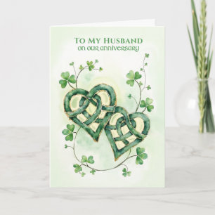 Carte Joyeux Anniversaire de Mariage Couple Cœur Celtiqu