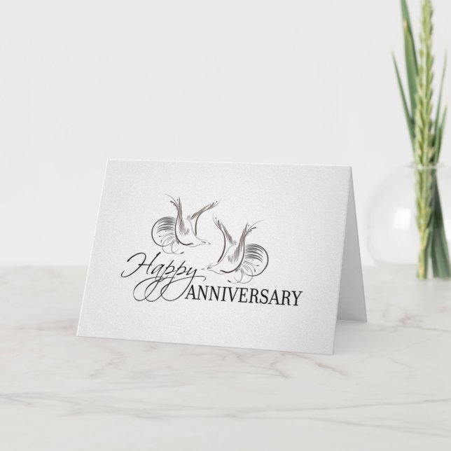 Carte joyeux anniversaire de mariage félicitations (Devant)