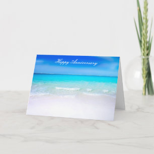 Carte Joyeux Anniversaire de Mariage Plage de Sable