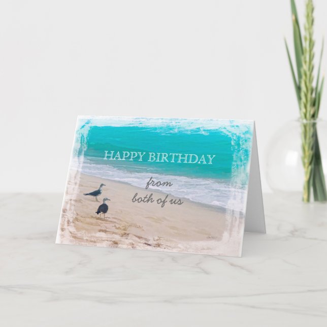 Carte Joyeux anniversaire de nous deux avec l'art de la  (Devant)