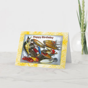 Carte Joyeux Anniversaire de pêche