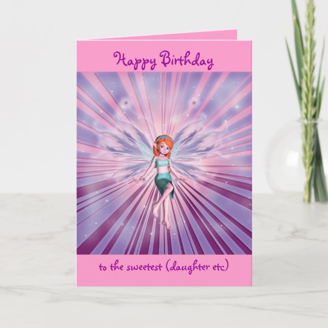 Carte Joyeux anniversaire de petite-fille (Devant)