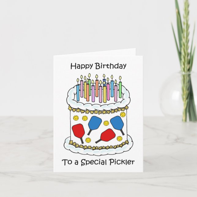 Carte Joyeux anniversaire de Pickleball (Devant)