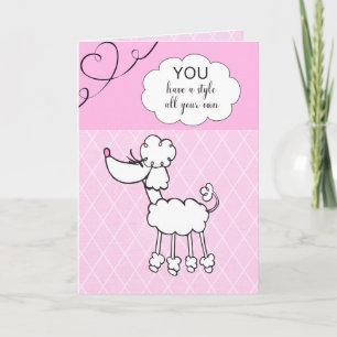 Carte Joyeux anniversaire de Pink Poodle