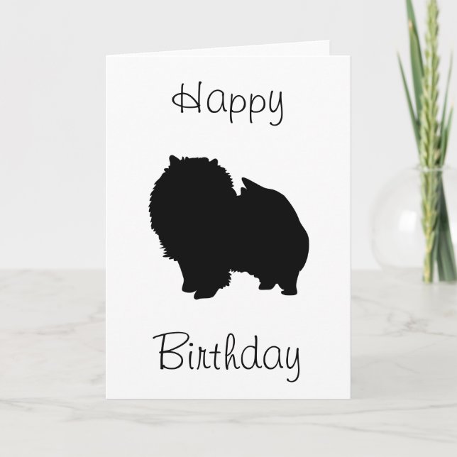 Carte Joyeux anniversaire de Poméranie (Devant)