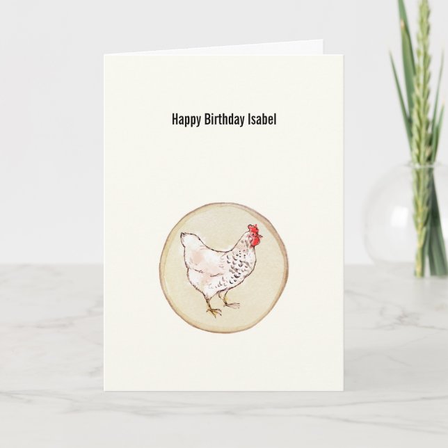 Carte Joyeux anniversaire de poulet (Devant)