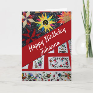 Carte Joyeux anniversaire de Quilters