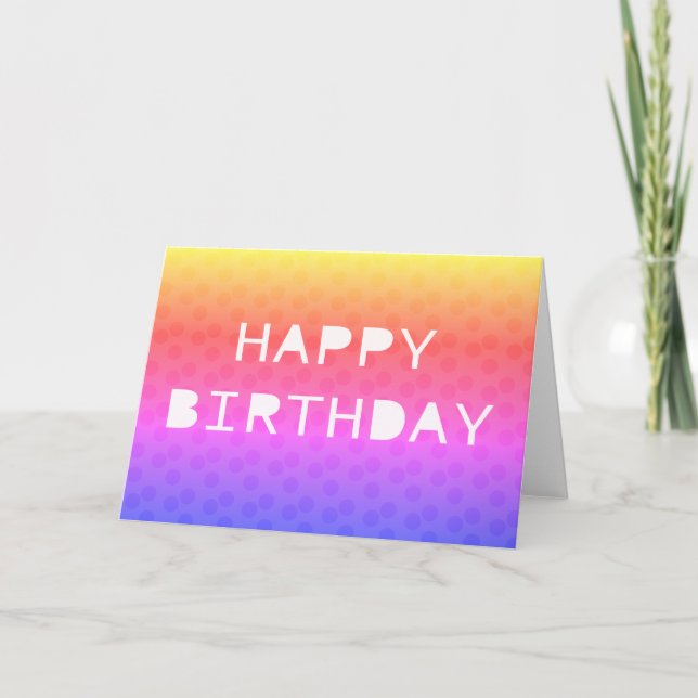 Carte Joyeux anniversaire de Rainbow (Devant)