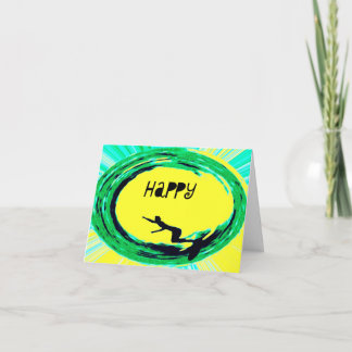 Carte Joyeux anniversaire de surfer
