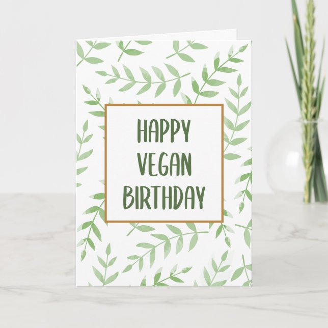 Carte Joyeux anniversaire de Vegan (Devant)
