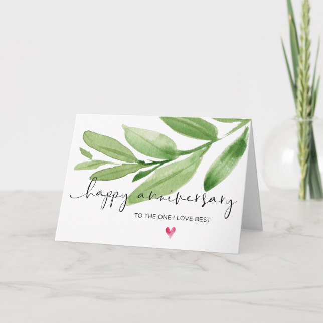 Carte Joyeux anniversaire de verdure pour un ami mari (Devant)