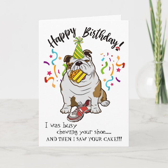 Carte Joyeux anniversaire de votre ami Chien de Chien de (Devant)