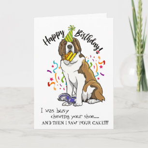 Carte Joyeux anniversaire de votre ami de St Bernard