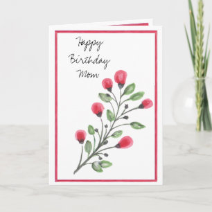 Carte Joyeux anniversaire de Watercolor Flowers