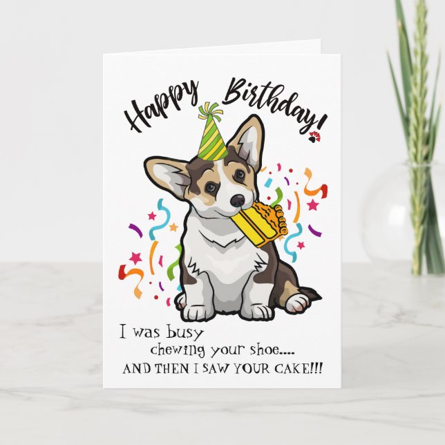 Carte Joyeux anniversaire de Your Corgi Dog Buddy (Devant)