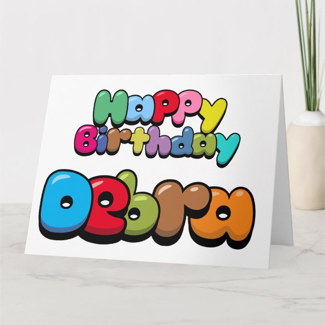 Carte Joyeux anniversaire Debra (Devant)