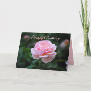 Carte Joyeux Anniversaire Délicat Rose