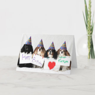 Carte Joyeux anniversaire des cavaliers de chien de jour