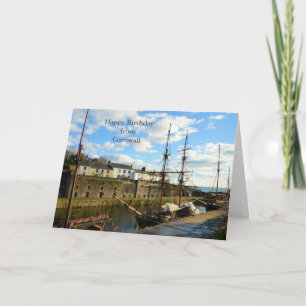 Carte Joyeux anniversaire des Cornouailles Charlestown