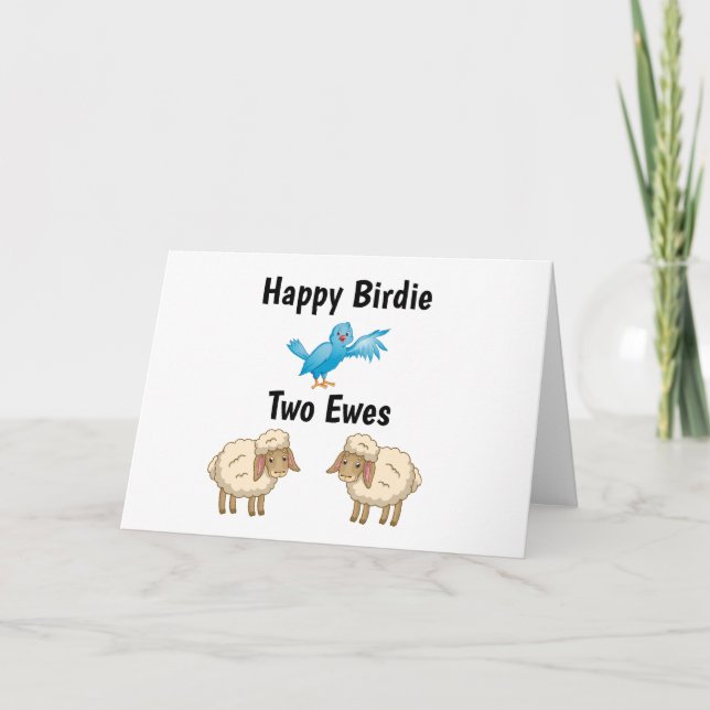 Carte Joyeux anniversaire Deux Ewes Funny Celebration Ca (Devant)