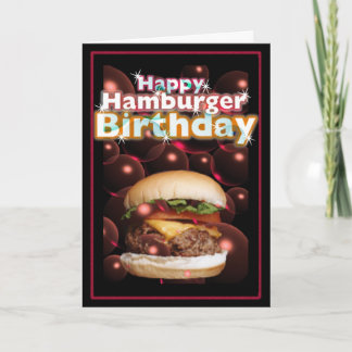 Carte Joyeux anniversaire d'hamburger par Valxart