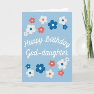 Carte Joyeux anniversaire Dieu fille - Joli Floral