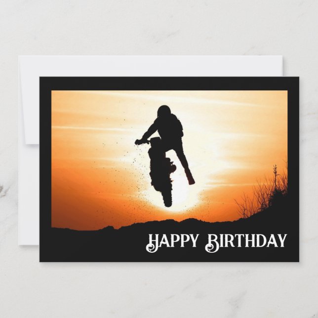 Carte Joyeux anniversaire Dirt Vélo Sportif Anniversaire (Devant)