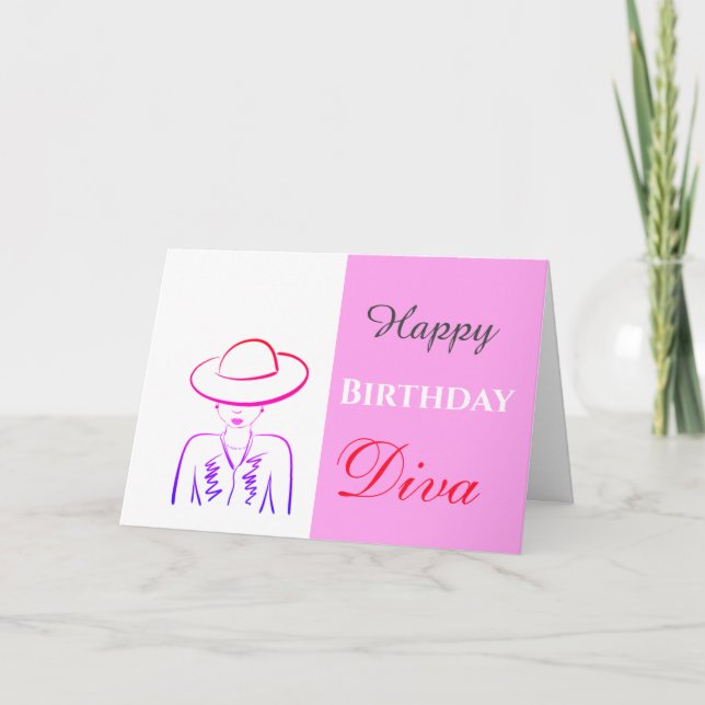 Carte Joyeux Anniversaire Diva (Devant)