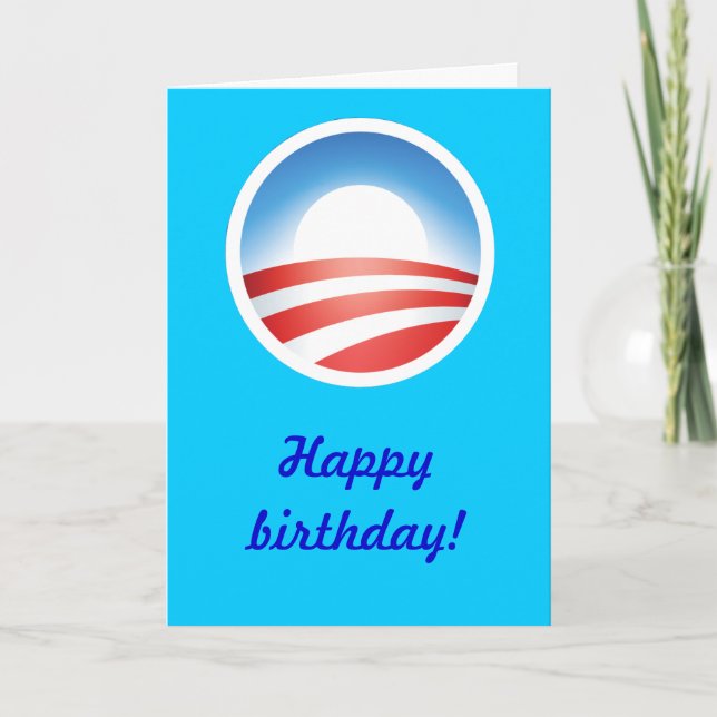 Carte Joyeux anniversaire d'Obama ! (Devant)
