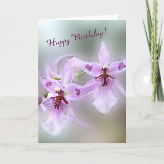 Carte Joyeux Anniversaire D Orchidees Zazzle Ch