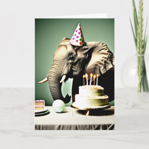 Carte Joyeux anniversaire drôle   Eléphant