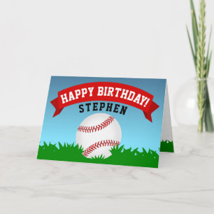Carte Joyeux anniversaire du baseball