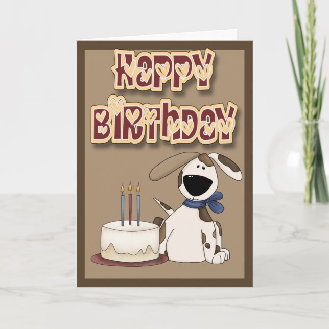 Carte Joyeux Anniversaire Du Chien (Devant)