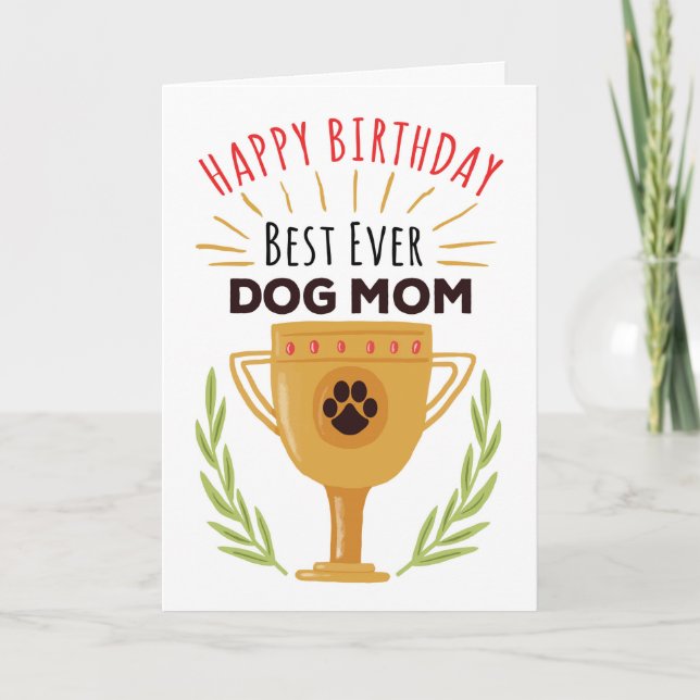 Carte Joyeux Anniversaire Du Chien - Meilleur Jour Maman (Devant)