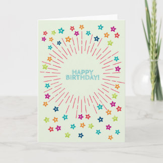Carte Joyeux anniversaire du Colorful watercolor