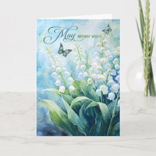 Carte Joyeux Anniversaire du Jardin de Muguet de Mai