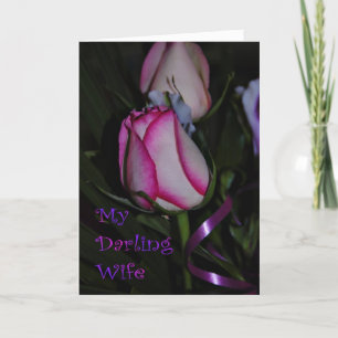 Carte Joyeux anniversaire du mari à la femme voeux d'ann